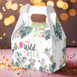 Ballotins Safari Animaux sauvages et trois Anniversaire Rose