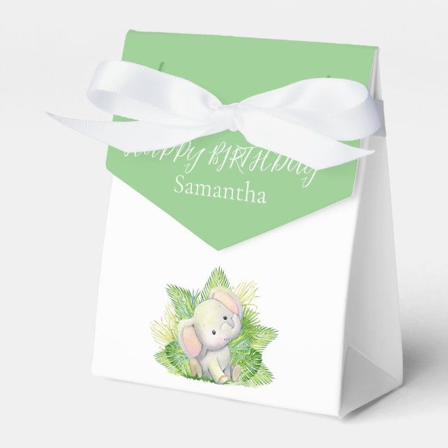 Ballotins Safari éléphant Ballotin d'anniversaire (Verso)