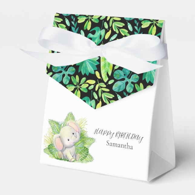 Ballotins Safari éléphant Joyeux Ballotin d'anniversaire (Verso)