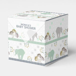 Ballotins Safari éléphant vert   BABY SHOWER