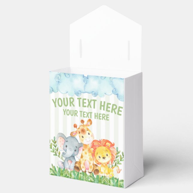 Ballotins Safari Jungle Zoo Animal Party Favoriser Box (Ouvert)