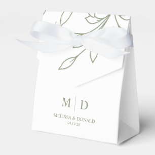 Ballotins Sage Boho Fleurs Mariage Favor Box