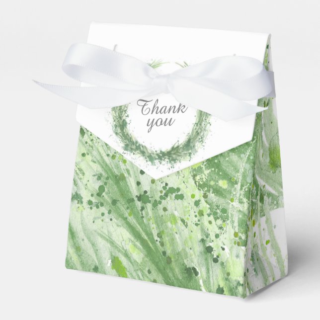 Ballotins Sage vert verdure aquarelle art merci cadeau (Verso)