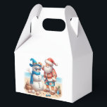 Ballotins Santa and Snowman Tropical Island Christmas<br><div class="desc">A funny Christmas design with Santa and Snowman on a tropical island!</div>