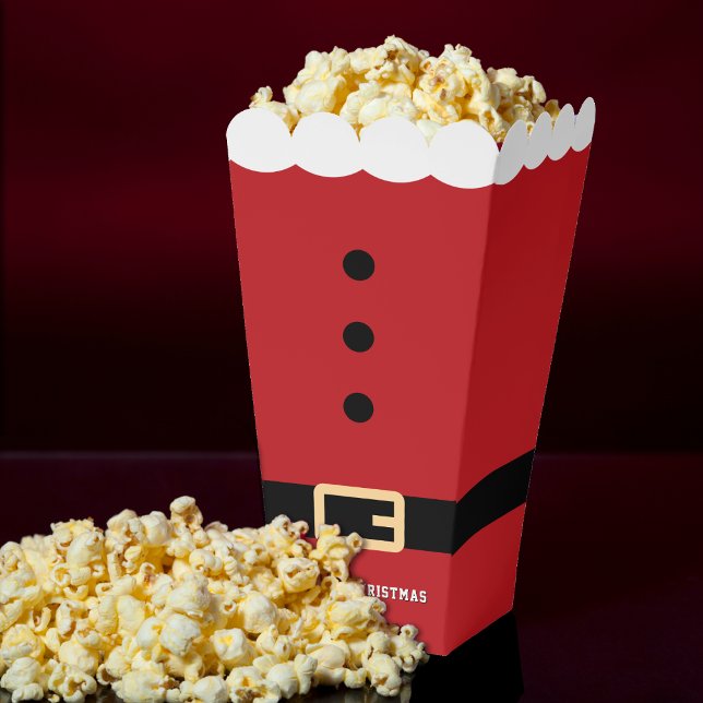 Ballotins Santa Claus Suit Joyeux Popcorn de Noël (Santa Claus Suit Belt Merry Christmas Favor Boxes
)