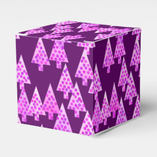 Ballotins Sapins de Noël à fleurs modernes - violet améthyst