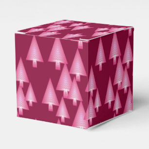 Ballotins Sapins de Noël métalliques modernes - rose & vin