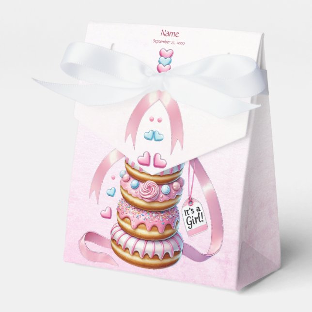 Ballotins Saupoudrer les beignets Ballotin de ruban rose (Verso)