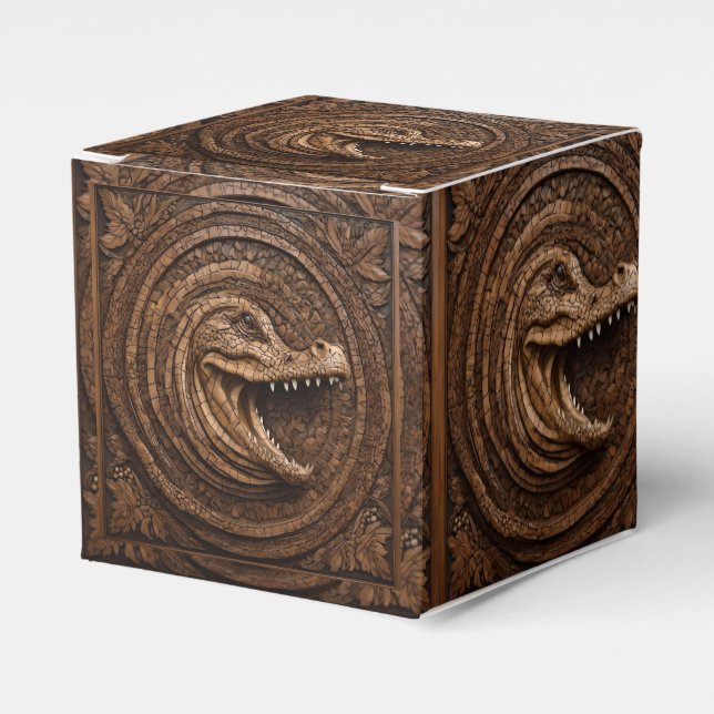 Ballotins Scary Jaws : Australian Crocodile Wood Print (Verso)