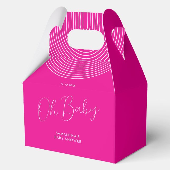 Ballotins Scénario de Baby Shower Rose Tendance (Recto)