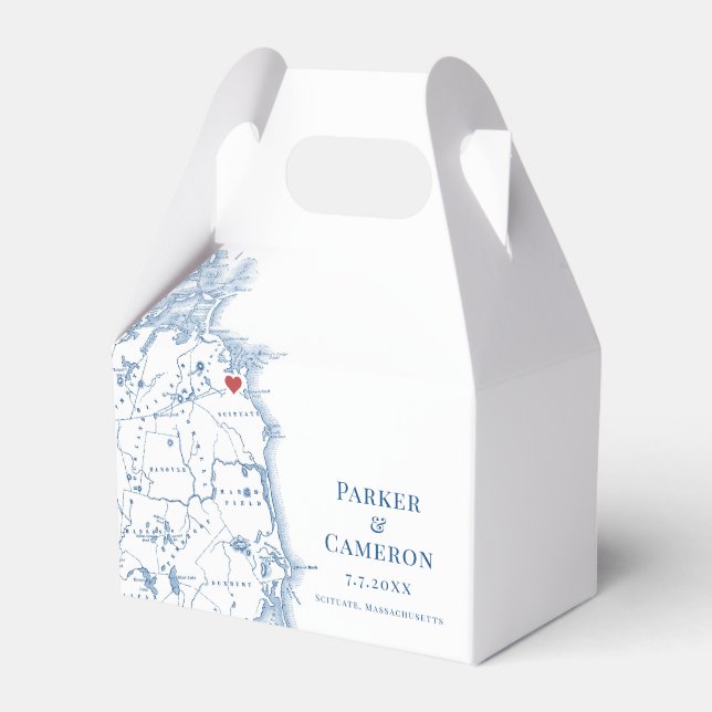Ballotins Scituate Massachusetts Carte Mariage Élégant (Verso)