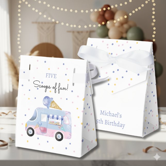 Ballotins Scoops of fun glace camion anniversaire de enfant (Créateur téléchargé)
