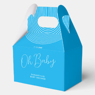 Ballotins Script de Baby Shower Bleu Tendance