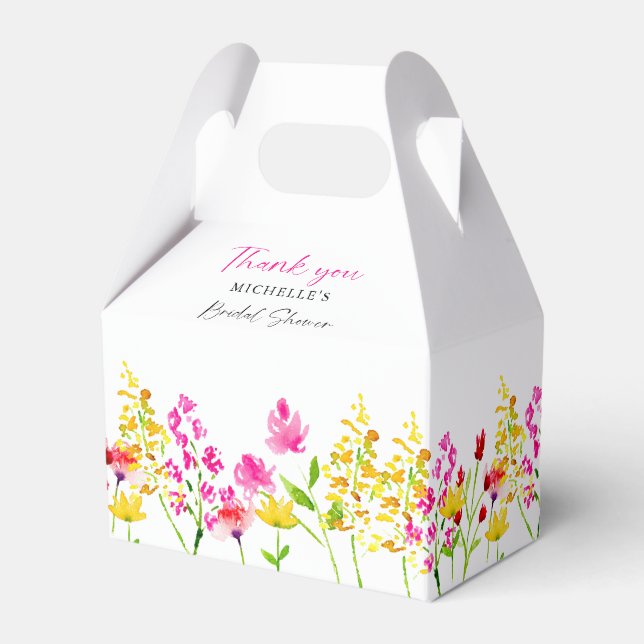 Ballotins Script de mariage personnalisé avec fleurs sauvage (Verso)
