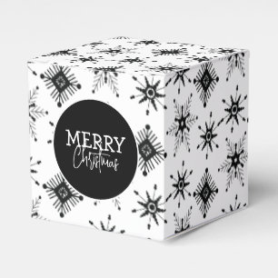 Ballotins Script Joyeux Noël Flocons de Neige Noirs
