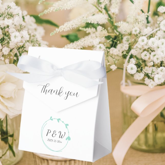 Ballotins Seafoam Simple Coeur Wreath Monogram Mariage (In Situ Wedding)