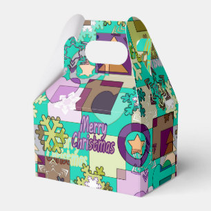 Ballotins Seamless Merry Christmas Snowflake dark green colo