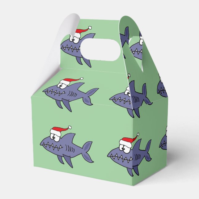 Ballotins Shark drôle dans l'art de Noël de Santa Hat (Verso)