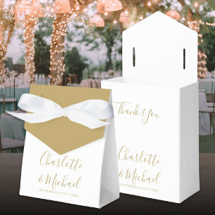 Ballotins Signature Script Elégant or Mariage Favor Box