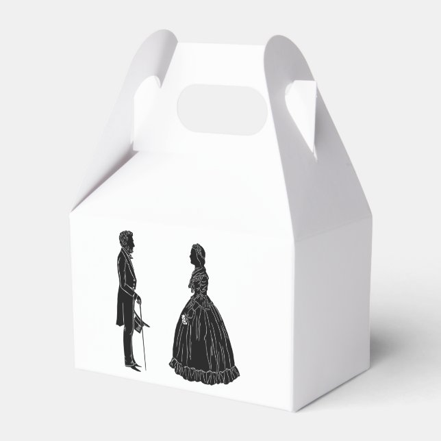 Ballotins silhouette d'abraham lincoln mary todd lincoln (Verso)