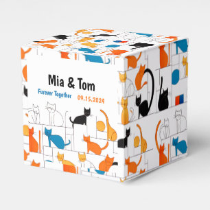 Ballotins Silhouette de Chat Élégante Personnalisée Colorée 