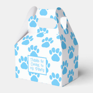 Ballotins Silhouette de Patte d'Animal Papier Bleu pour Fête