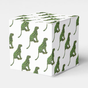 Ballotins Silhouette léopard noir et vert