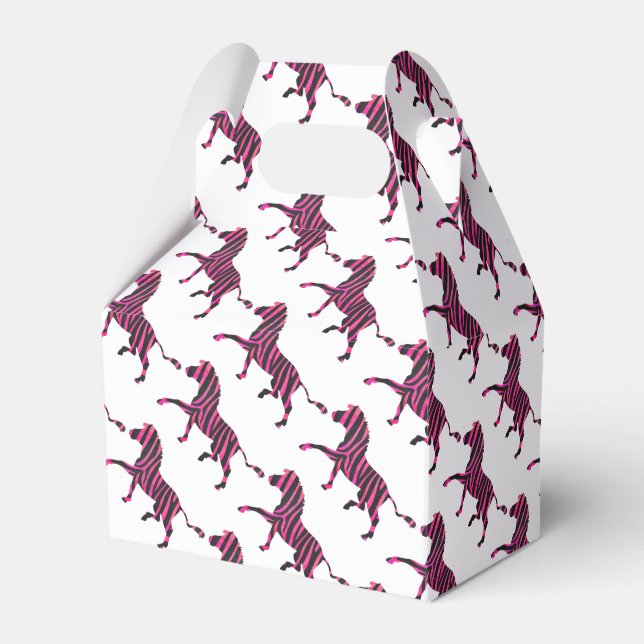 Ballotins Silhouette noire et rose chaud Zebra (Verso)