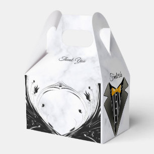 Ballotins Silhouette noire moderne élégante sur Marbre blanc