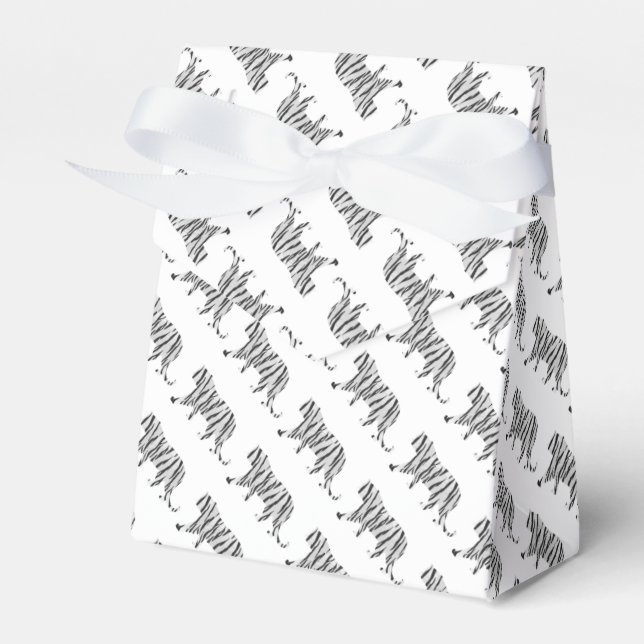 Ballotins Silhouette Tiger noir et blanc (Verso)