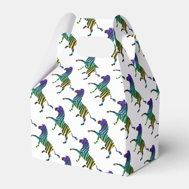 Ballotins Silhouette Zebra noir et arc-en-ciel (Verso)