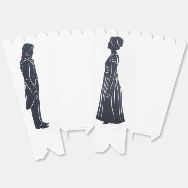 Ballotins Silhouettes de Darcy et Elizabeth (Déplié)