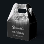 Ballotins Silver 60th Birthday Party 70's Disco Ball<br><div class="desc">Augmentez votre 60e anniversaire avec notre boîte à cadeaux Disco Ball 70's Silver 60th Birthday Party 70, conçue pour ajouter une touche de sophistication et de style rétro à votre panier d'étape. Dans une teinte d'argent chatoyante, cette boîte cadeau exhale l'élégance et la nostalgie. Le graphique de la boule disco...</div>