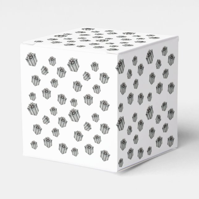 Ballotins Silver Gift Boxes Elegant Holiday Premium Party (Verso)