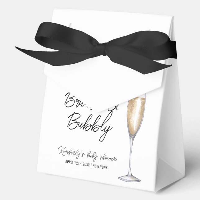 Ballotins Simple Boho Champagne Brunch Baby shower Bubbly (Recto)