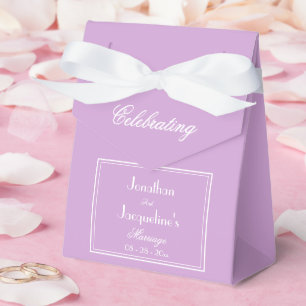 Ballotins Simple chic nom de script élégant Mariage mauve