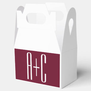 Ballotins Simple Couples White & Burgundy