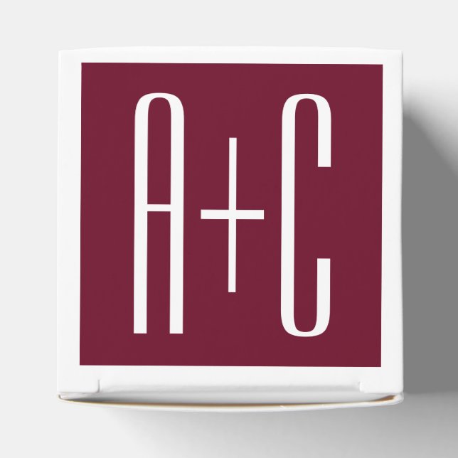 Ballotins Simple Couples | White & Burgundy (Haut)