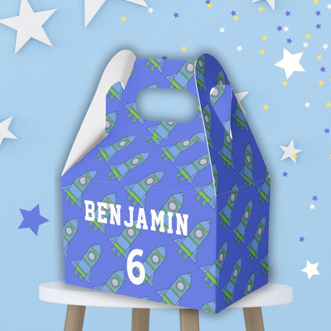 Ballotins Simple dessin Rocket Blue Enfant`s Anniversaire (Créateur téléchargé)