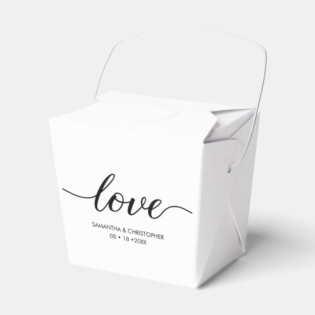 Ballotins Simple Love Script Mariage personnalisé Chic (Verso)