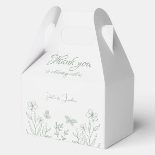 Ballotins Simple mariage botanique vert sauge