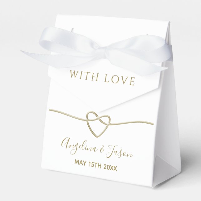 Ballotins Simple Mariage Calligraphie Or (Verso)