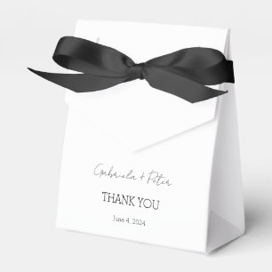 Ballotins Simple Mariage Minimaliste Noir & Blanc Merci
