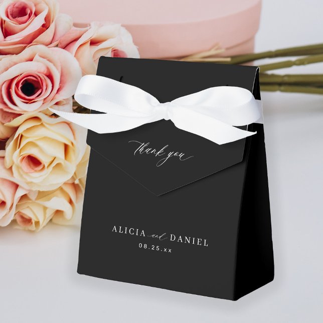 Ballotins Simple minimaliste élégant mariage noir (Créateur téléchargé)