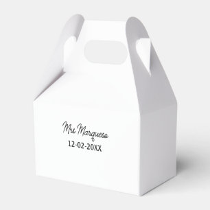 Ballotins simple monogramme minimaliste Mme M. nom date anné