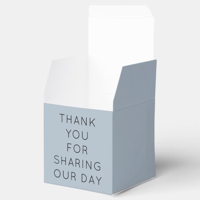 Ballotins Simple personnalisé Merci Dusty Blue Names Date Ma (Ouvert)