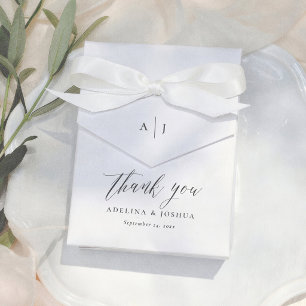 Ballotins Simple Script Monogramme Merci Mariage