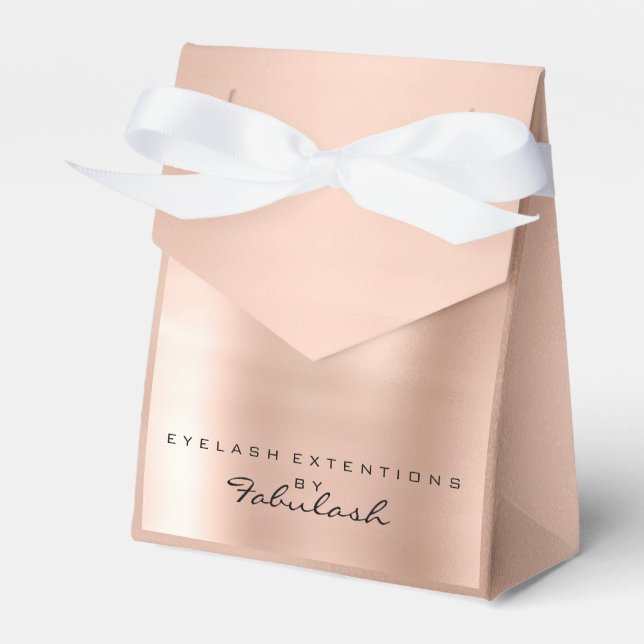 Ballotins Skinny rose Nom métallique Branding Beauté Salon (Verso)