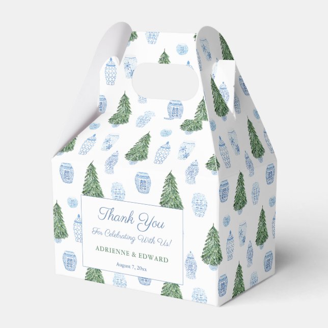 Ballotins Smart Christmas Tree Bleu Blanc Ornements Mariage (Verso)