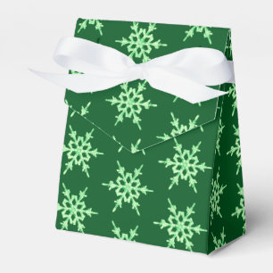 Ballotins Snowflakes, cristaux vert pâle sur vert foncé